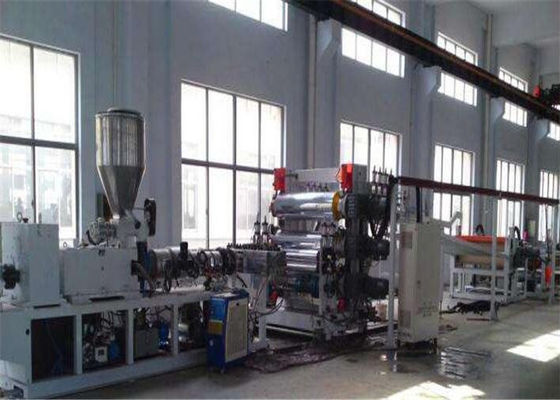 Hollow Grid Plastic Sheet Extrusion Line, Double Screw PP / PE Sheet Extrusion Machinery